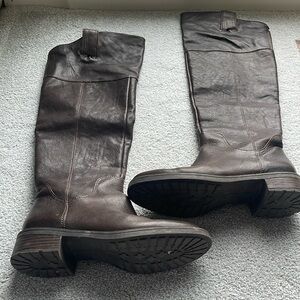 Enzo Angiolini over the brown knee riding boots, Size 5